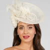 Lace & Favour Elfenbein Floral Große Sinamay Scheibe Hochzeit Fascinator* Hochzeits-fascinators