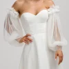 Poirier Elfenbeinfarbene Plissee-Tüll-Puffärmel* Brautkleid Ärmel