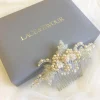 Beads & Beyond Elouise Perlen Blätter und Champagner Perle Vintage inspiriert Haarkamm* Vintage-kopfbedeckungen | Perlen-haarschmuck