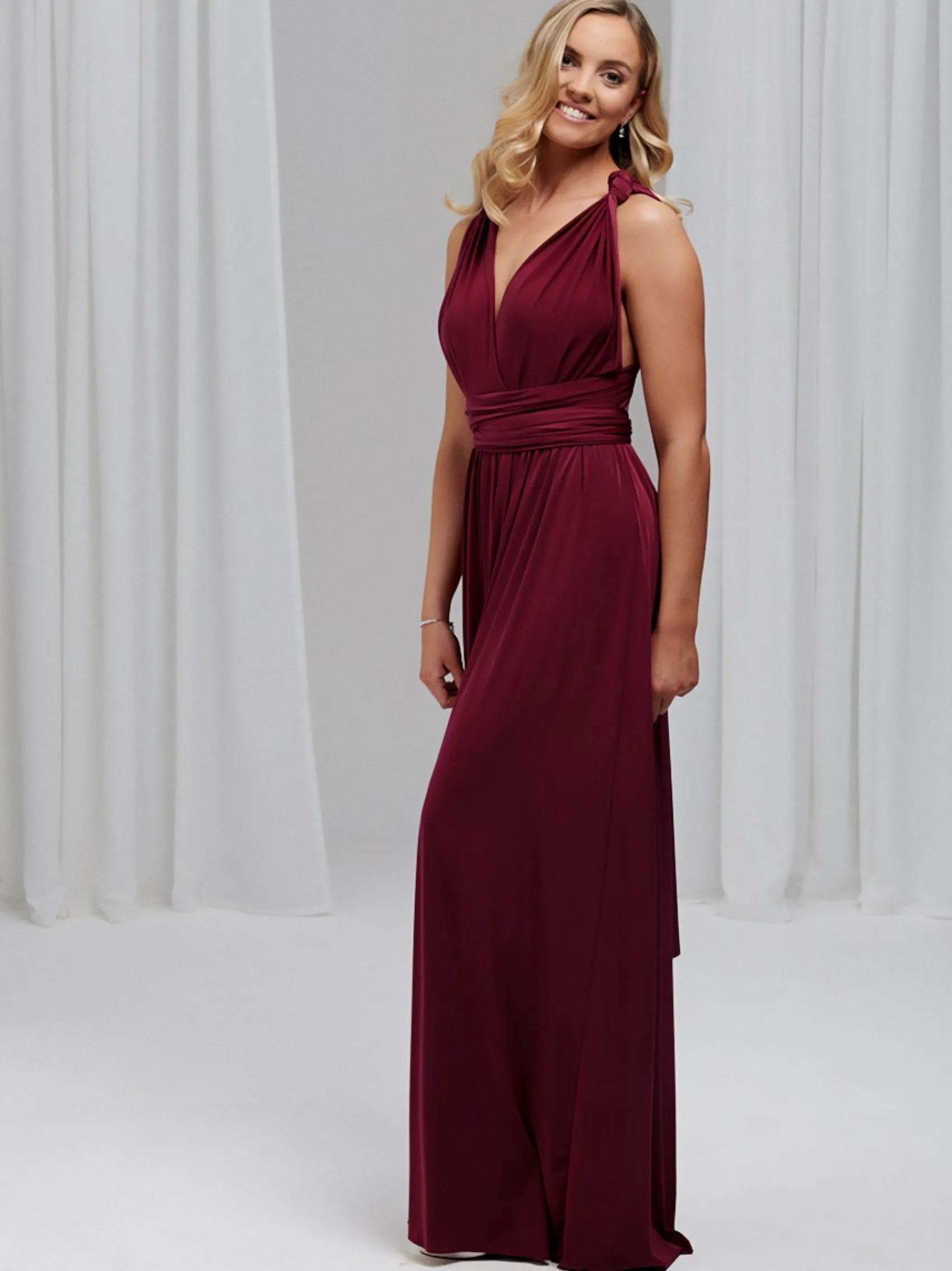 Lace & Favour Emily Rose Burgundy Mehrweg-Brautjungfernkleid (Einheitsgröße)* Multiway Brautjungfernkleider