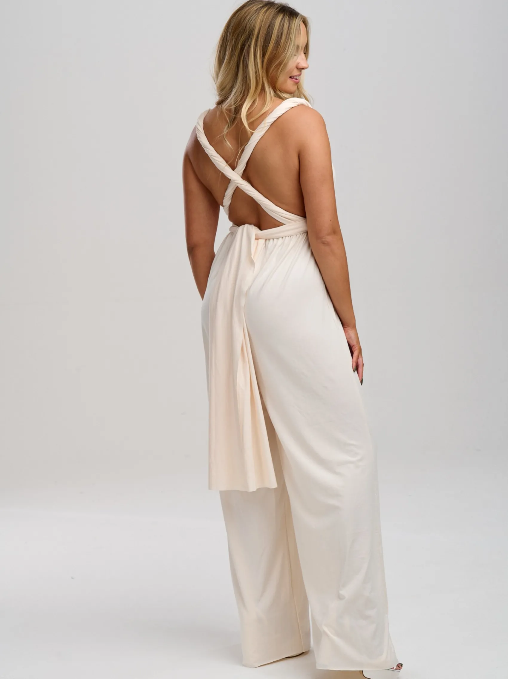 Lace & Favour Emily Rose Creme Mehrweg-Brautjungfern-Overall* Multiway-jumpsuits