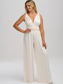 Lace & Favour Emily Rose Creme Mehrweg-Brautjungfern-Overall* Multiway-jumpsuits