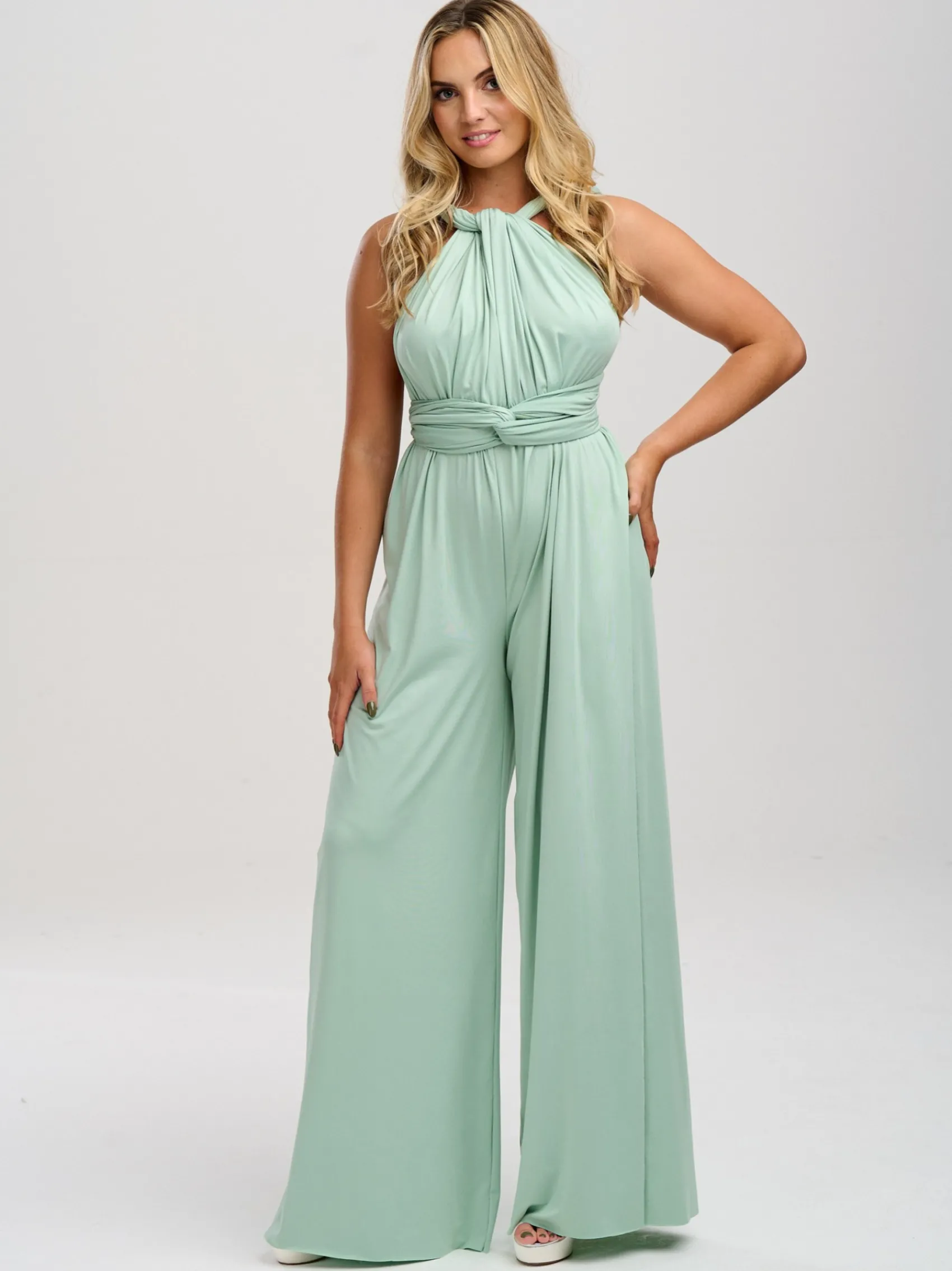 Lace & Favour Emily Rose Mintgrün Multiway Brautjungfer Jumpsuit* Multiway-jumpsuits
