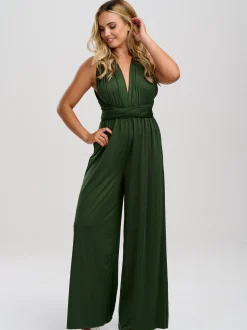 Lace & Favour Emily Rose Olivgrüner Mehrweg-Brautjungfern-Overall* Multiway-jumpsuits