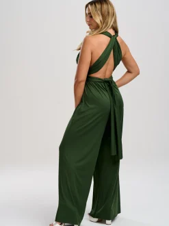 Lace & Favour Emily Rose Olivgrüner Mehrweg-Brautjungfern-Overall* Multiway-jumpsuits
