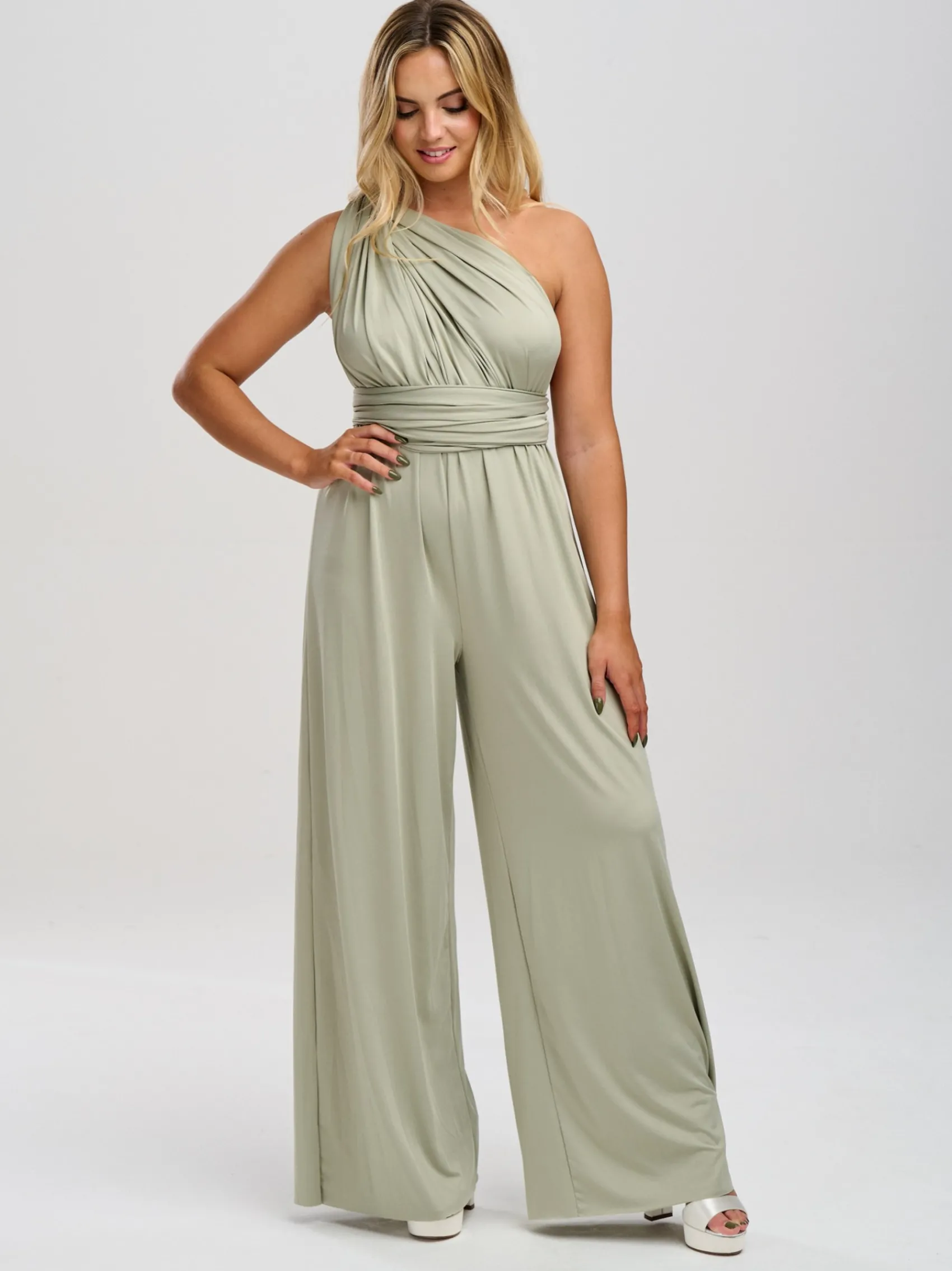 Lace & Favour Emily Rose Salbei Grün Multiway Brautjungfer Jumpsuit* Multiway-jumpsuits