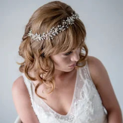 Twilight Designs Estelle Lange Goldene Kristall Hochzeit Haarsträhne* Haarschmuck Aus Kristall | Gold-haar-accessoires