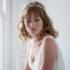 Twilight Designs Estelle Lange Goldene Kristall Hochzeit Haarsträhne* Haarschmuck Aus Kristall | Gold-haar-accessoires