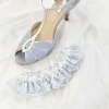 Boudoir Couture Eternity Powder Blue und Elfenbein Floral Lace Strumpfband mit Perle Droplet* Etwas Blaue Geschenke | Geschenke Für Die Braut