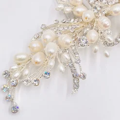 Twilight Designs Eugenie Vintage Süßwasserperlen und Diamanten Haarkamm* Vintage-kopfbedeckungen | Perlen-haarschmuck