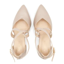 Paradox London Felicia Nude Schimmer Breite Passform Block Heel Gericht Schuhe* Glitzernde Ballschuhe | Rosa Ballschuhe