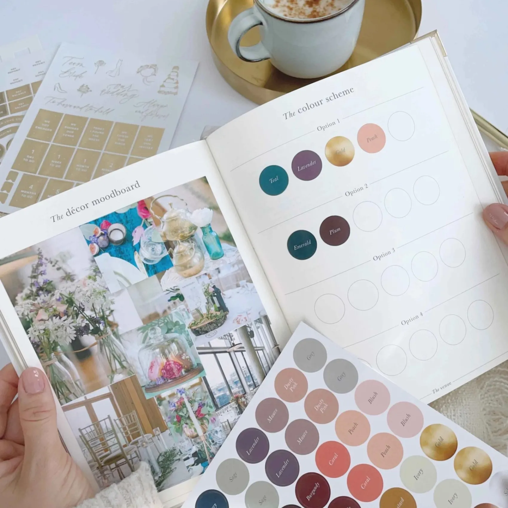 Blush & Gold Floral Luxury Wedding Planner Buch* Wedding Planner Bücher | Verlobungsgeschenke