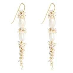 Freya Rose Barocke Perlen-Statement-Ohrringe aus Gold* Gold-hochzeitsschmuck | Hochzeitsgast-schmuck