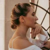 Freya Rose Silberne Mini-Reif-Ohrringe* Silberner Hochzeitsschmuck | Hochzeitsgast-schmuck