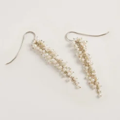 Freya Rose Zarte Silber-Perlenohrringe* Silberner Hochzeitsschmuck | Hochzeitsgast-schmuck