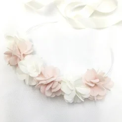 Beads & Beyond Gabriella Blush und Elfenbein Blumenkrone Haarband* Geschenke Für Blumenmädchen | Haarschmuck Für Blumenmädchen