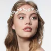Poirier Gaia Silver Leaf Braut Boho Stirnband* Silberne Haar-accessoires | Brautjungfer Haarschmuck