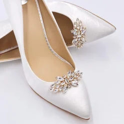 Lace & Favour Glamour Gold Klassische Kristall-Schuhclips* Geschenke Für Die Braut | Schuhclips