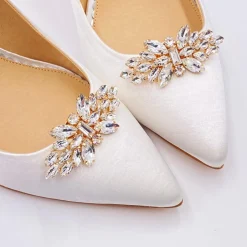 Lace & Favour Glamour Gold Klassische Kristall-Schuhclips* Geschenke Für Die Braut | Schuhclips