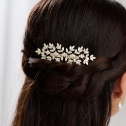 Lace & Favour Glanz Gold Kristall Spray Hochzeit Haarkamm* Abschlussball Haarspangen & Kämme | Geschenke Für Die Braut