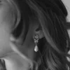 Lace & Favour Göttliche Silber Ohrringe mit kubischen Zirkonen und Perlen* Geschenke Für Die Braut | Perlen-hochzeitsschmuck