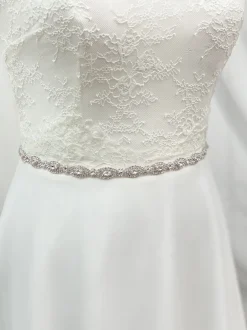 Beads & Beyond Hadley Schmaler Ovaler Diamant-Brautgürtel* Brautkleid Gürtel
