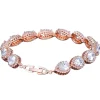 Lace & Favour Hampton Teardrop Cubic Zirkonia Hochzeitsarmband (Rose Gold)* Geschenke Für Die Braut | Kristall-hochzeitsschmuck