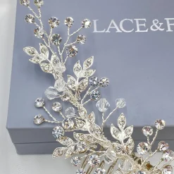 Twilight Designs Harley Diamante und Kristall Blätter Hochzeit Haar Kamm* Abschlussball Haarspangen & Kämme | Haarschmuck Aus Kristall