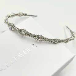 Beads & Beyond Harper Narrow Diamante Wedding Headband* Vintage-kopfbedeckungen | Haarschmuck Aus Kristall