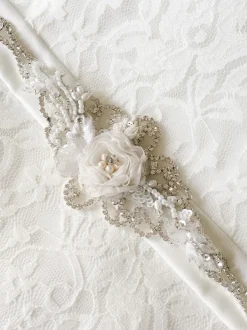 Beads & Beyond Harper Rose Perlen und Diamanten Brautgürtel* Brautkleid Gürtel