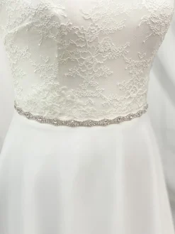 Beads & Beyond Harper Schmaler Diamantketten-Brautgürtel* Brautkleid Gürtel