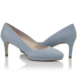 Harriet Wilde Amy Niedriger Absatz Blau Wildleder Plateau Gericht Schuhe* Schuhe Für Hochzeitsgäste | Schuhe Für Die Mutter Der Braut