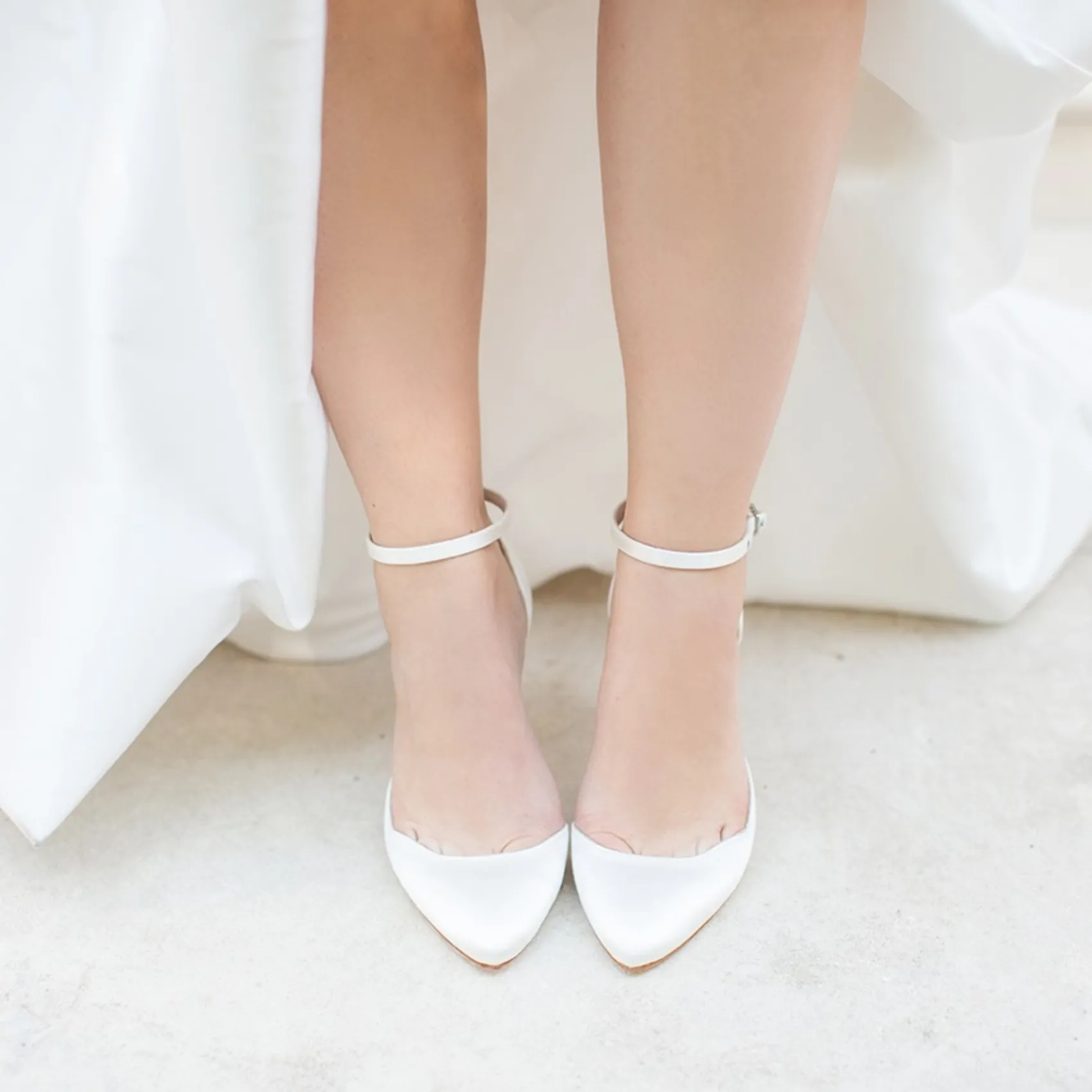 Harriet Wilde Sahara Mittlere Ferse Elfenbein Satin Zweiteilige Brautschuhe* Hochzeitsschuhe | Schuhe Mit Mittlerem Absatz