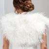 Beverly Hills Hayworth Elfenbein Straußenfeder Brautbolero* Federstolen & Umhänge | Boleros Und Jacken Für Hochzeiten