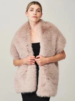 Helen Moore Quartz Long Faux Fur Stole | | Lace & Favour* Jacken, Umhänge Und Schals Aus Kunstfell | Hochzeitsumhänge & Tücher