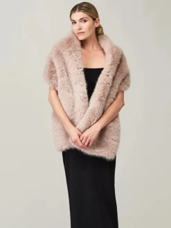 Helen Moore Quartz Long Faux Fur Stole | | Lace & Favour* Jacken, Umhänge Und Schals Aus Kunstfell | Hochzeitsumhänge & Tücher