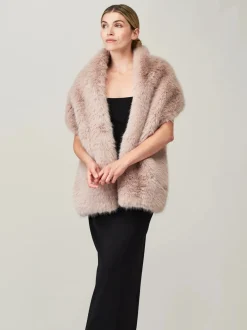 Helen Moore Quartz Long Faux Fur Stole | | Lace & Favour* Jacken, Umhänge Und Schals Aus Kunstfell | Hochzeitsumhänge & Tücher