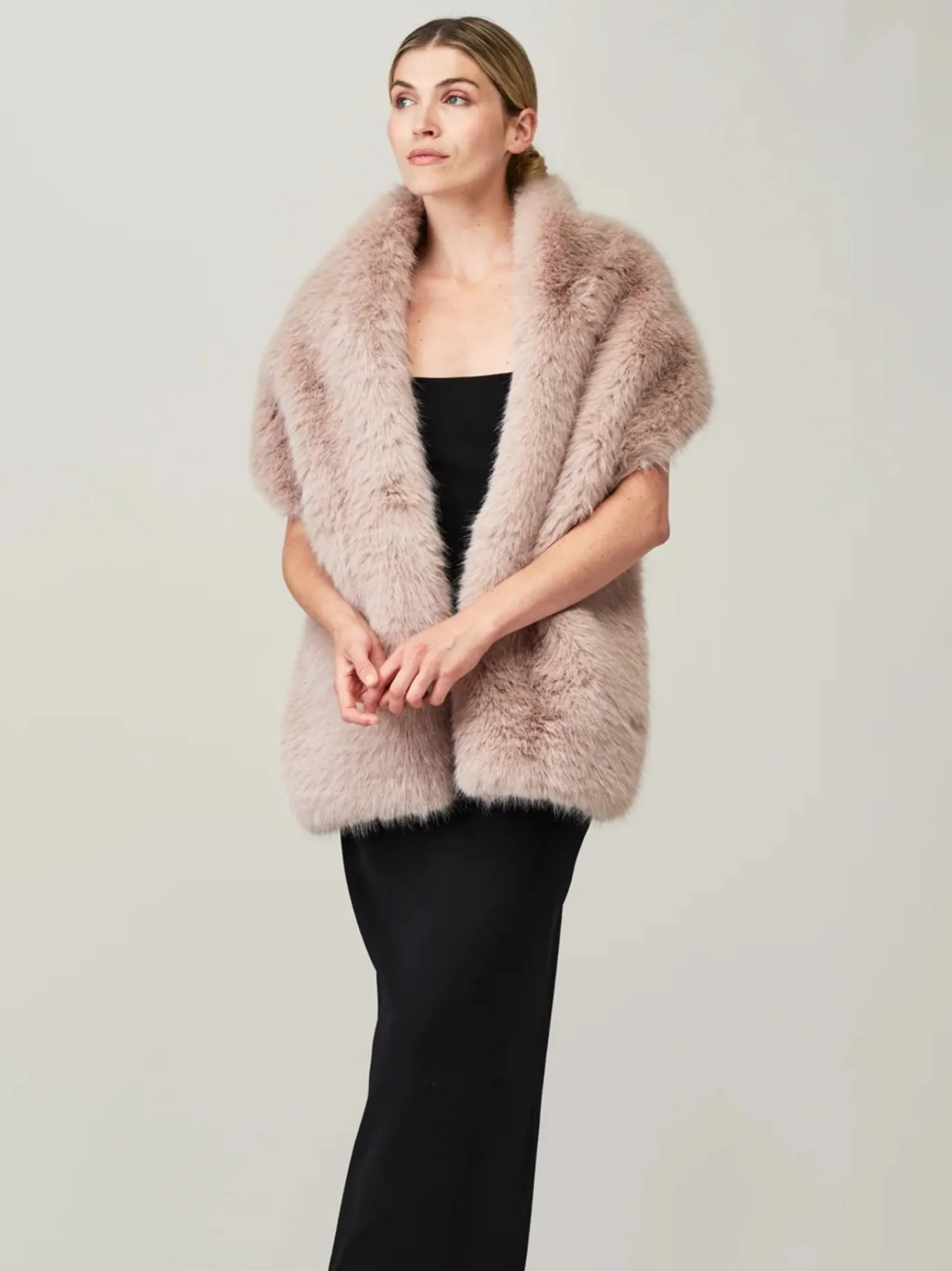 Helen Moore Quartz Long Faux Fur Stole | | Lace & Favour* Jacken, Umhänge Und Schals Aus Kunstfell | Hochzeitsumhänge & Tücher