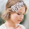 Hermione Harbutt Bianca Perlmutt Blumentropfen-Ohrringe* Silberner Hochzeitsschmuck | Brautjungfern-schmuck