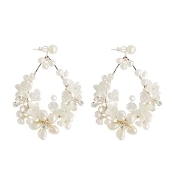 Hermione Harbutt Fleurette Floral Chandelier Ohrringe* Silberner Hochzeitsschmuck | Hochzeits-ohrringe