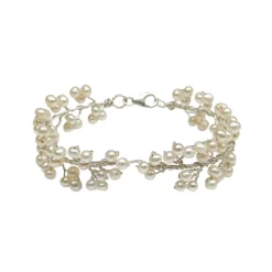 Hermione Harbutt Jungfrau Süßwasserperlen-Armband* Perlen-hochzeitsschmuck | Silberner Hochzeitsschmuck
