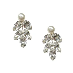 Hermione Harbutt Kensington Grande Kristall-Ohrringe* Kristall-hochzeitsschmuck | Silberner Hochzeitsschmuck