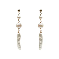 Hermione Harbutt Liberty Lange Barock Perlenohrringe* Perlen-hochzeitsschmuck | Gold-hochzeitsschmuck