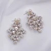 Hermione Harbutt Radiance Statement-Kristall-Kronleuchter-Ohrringe* Kristall-hochzeitsschmuck | Silberner Hochzeitsschmuck