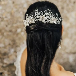 Hermione Harbutt Sommer Floral Perle Braut Haarnadeln* Perlen-haarschmuck | Silberne Haar-accessoires