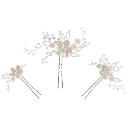 Hermione Harbutt Sommer Floral Perle Braut Haarnadeln* Perlen-haarschmuck | Silberne Haar-accessoires