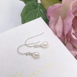 Hermione Harbutt Starlight Silber Perlentropfen-Ohrringe* Geschenke Für Brautjungfern | Geschenke Für Die Braut