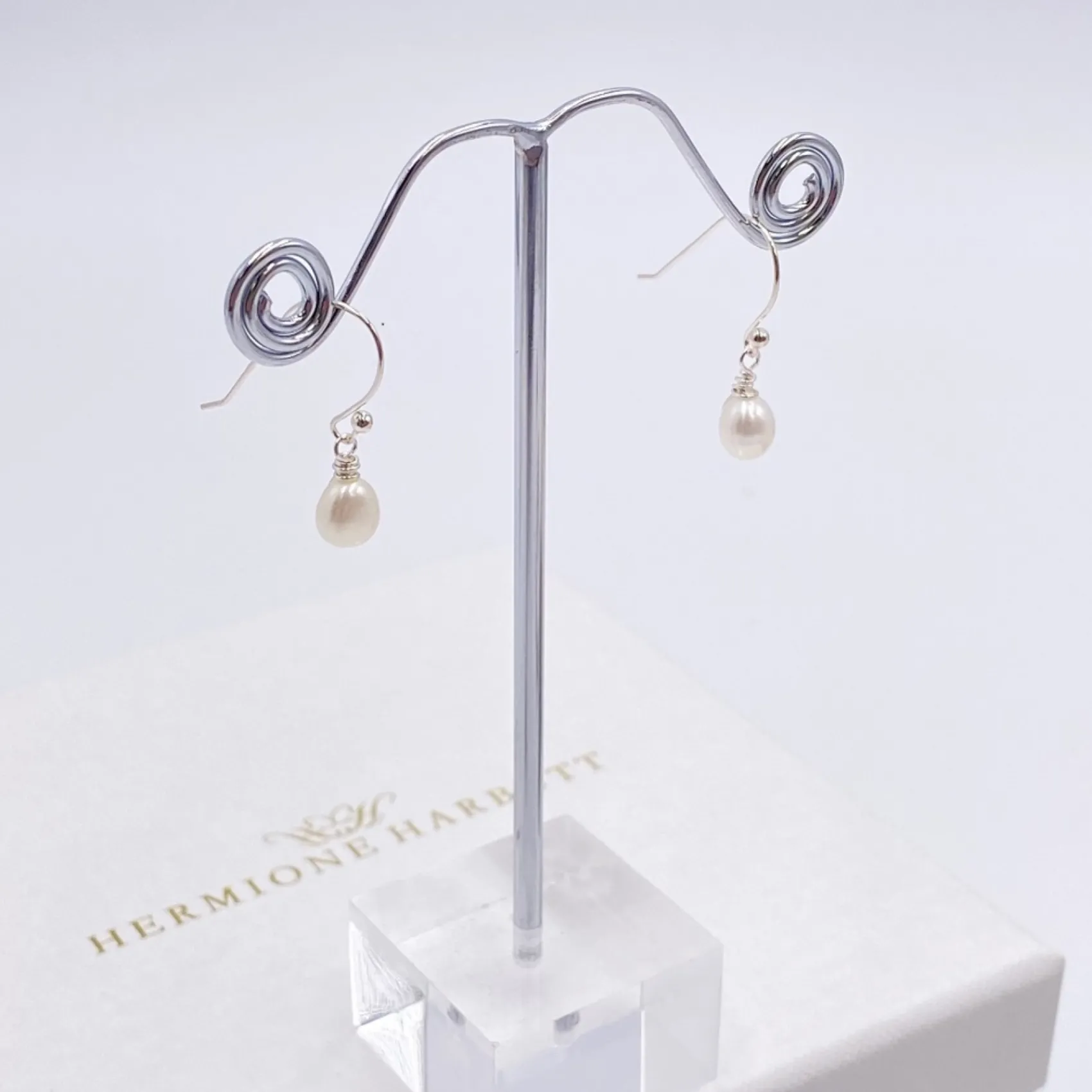Hermione Harbutt Starlight Silber Perlentropfen-Ohrringe* Geschenke Für Brautjungfern | Geschenke Für Die Braut