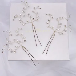 Hermione Harbutt Tautropfen Swarovski Kristall Braut Haarnadeln* Haarschmuck Aus Kristall | Silberne Haar-accessoires