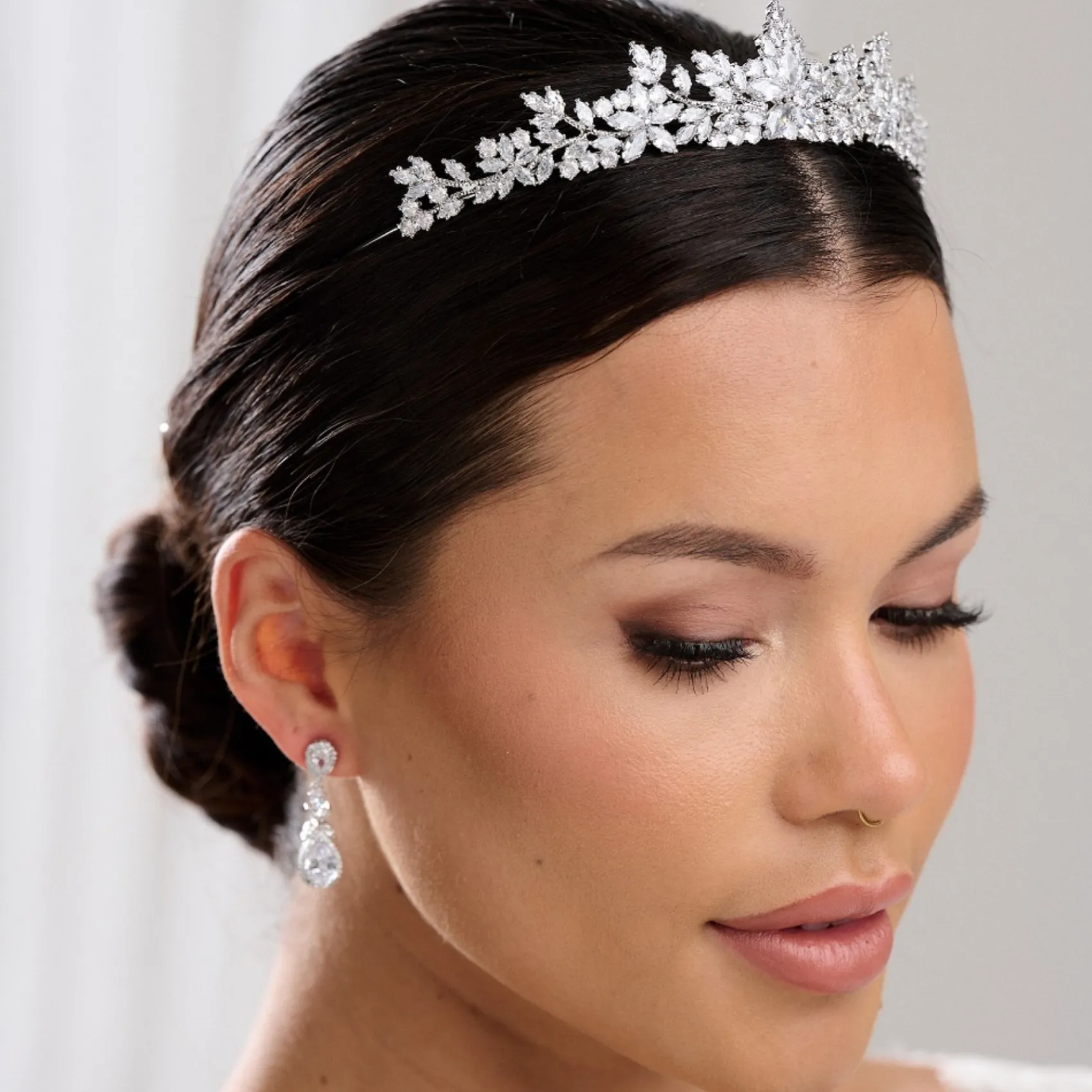 Lace & Favour Highgrove kubischer Zirkon Kristall Braut Tiara* Abschlussball-haarbänder & Tiaras | Haarschmuck Aus Kristall